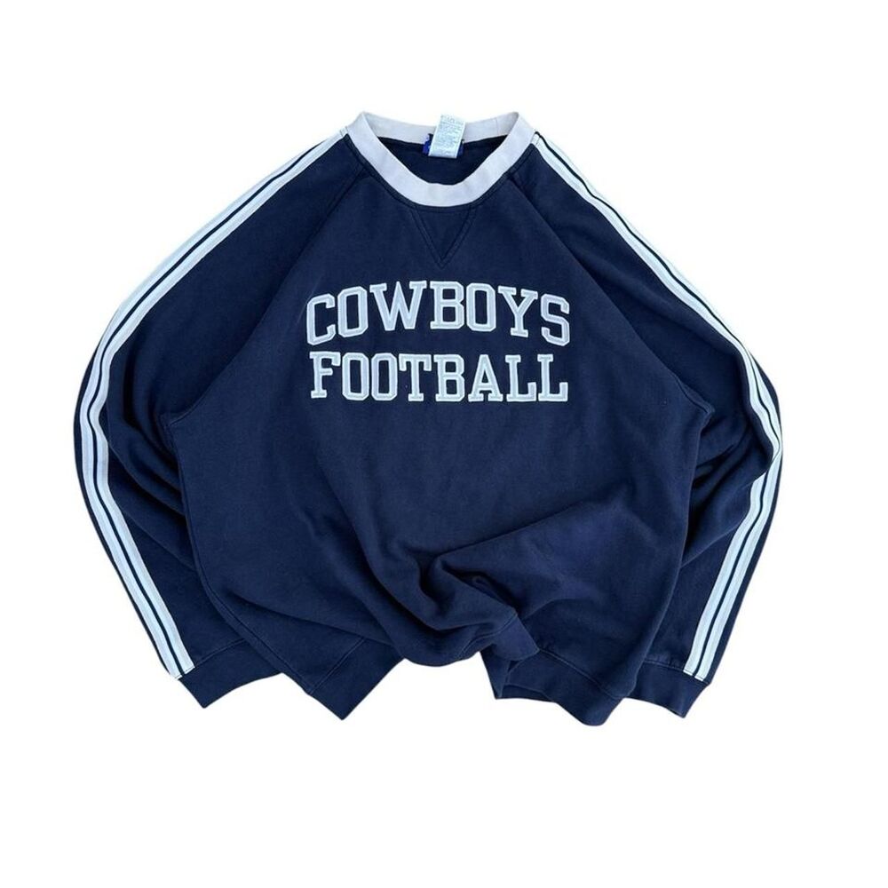 Vintage Reebok Dallas Cowboys heavyweight Navy and Blue embroidered Sweatshirt
